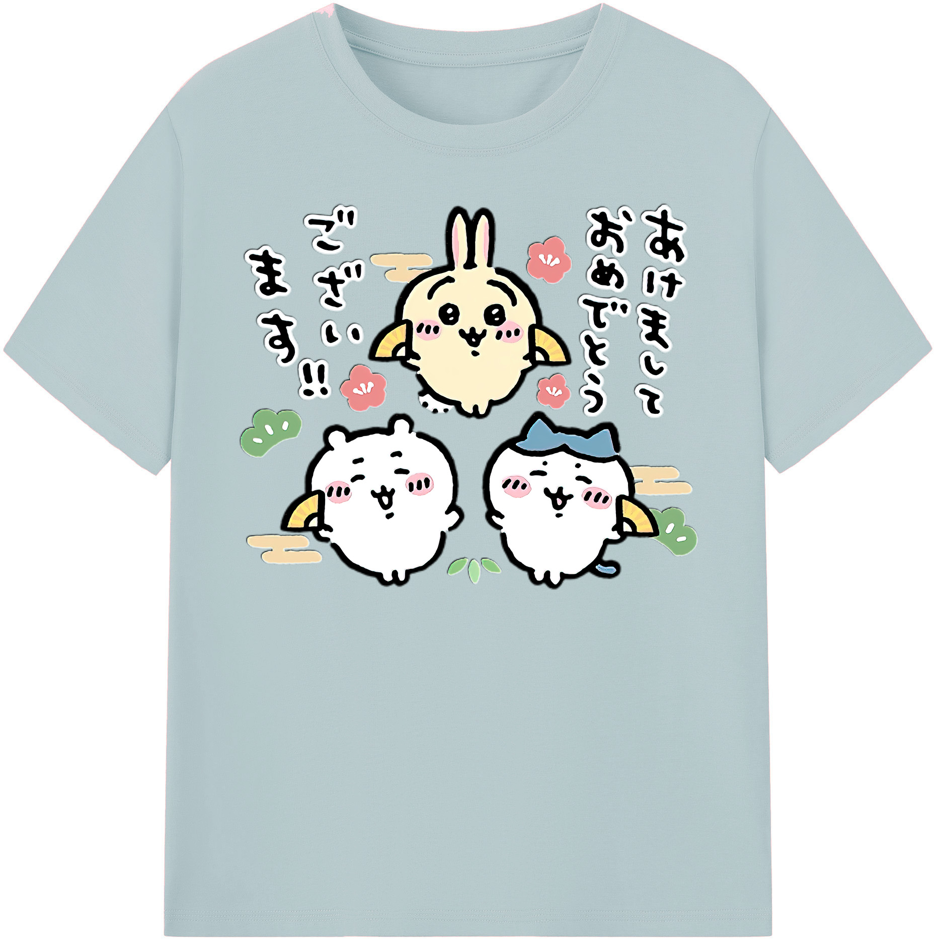（画像用） ちいかわ ちいかわ Chii-kawa chiikawa 綿100％半袖Tシャツ（フロントプリント）